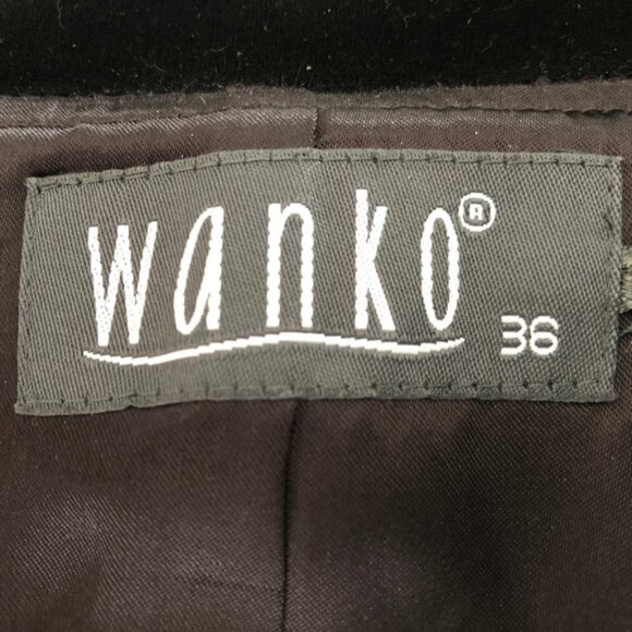 Wanko Vintage Notch Collar Lined Coat w Brocade embroidery Details Wine Sz 36 - Picture 11 of 13